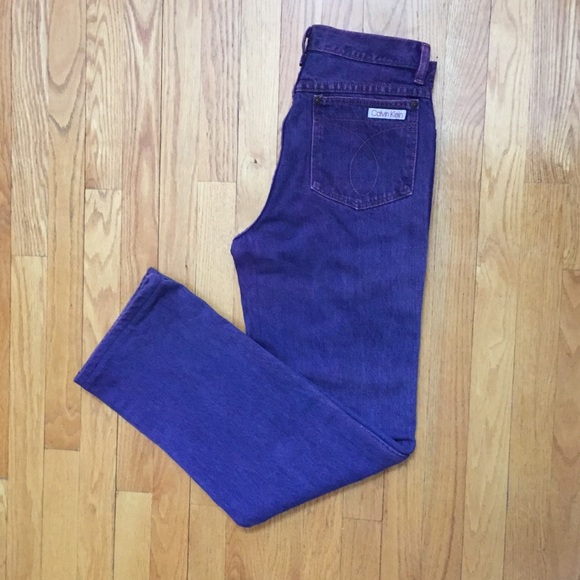 High Waisted Straight Leg Calvin Klein Denim Jeans - Picture 1 of 8